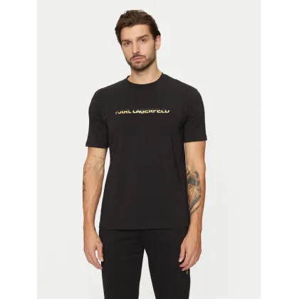 Zdjęcie KARL LAGERFELD T-Shirt 755462 551235 Czarny Regular Fit