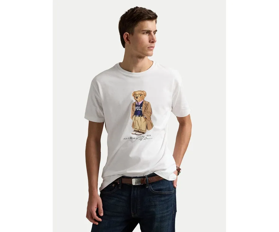 obrazek 1 Polo Ralph Lauren T-Shirt 710974584001 Biały Custom Slim Fit