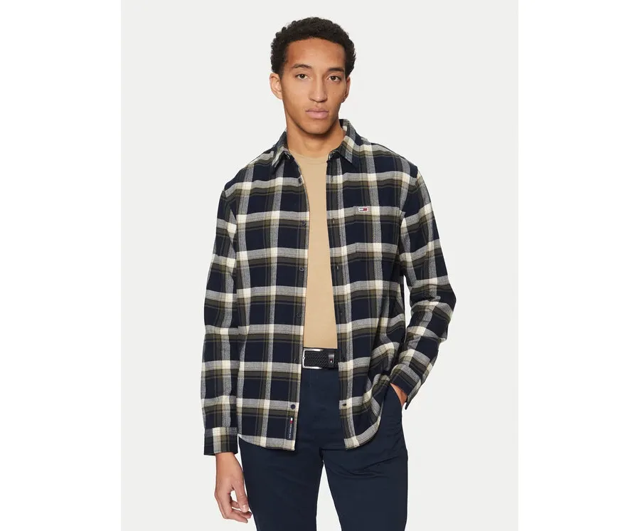 obrazek 1 Tommy Jeans Koszula Check Flannel DM0DM20670 Granatowy Regular Fit