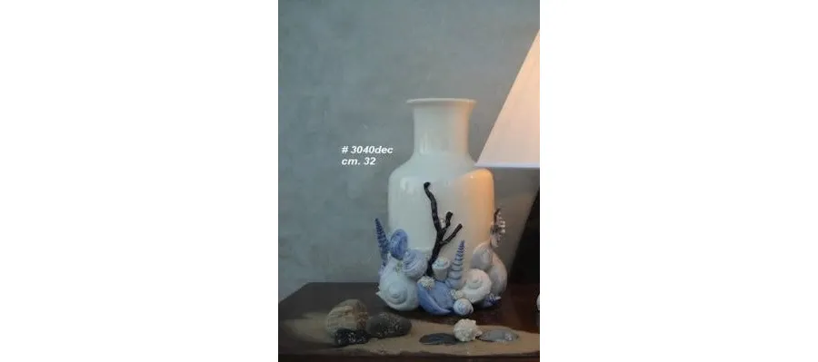 obrazek 1 Znakomity wazon z niebieskimi muszlami