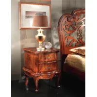 Zdjęcie Elegancka szafka nocna w stylu antycznym z drewna orzechowego 67x42x69