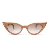 Picture Cat-eye glasses made of oak wood - Legno Light