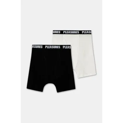 Zdjęcie PLEASURES bokserki bawełniane Boxer Briefs 2-pack kolor czarny P24SP073.BLACK