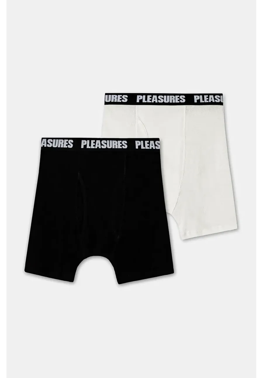 obrazek 1 PLEASURES bokserki bawełniane Boxer Briefs 2-pack kolor czarny P24SP073.BLACK