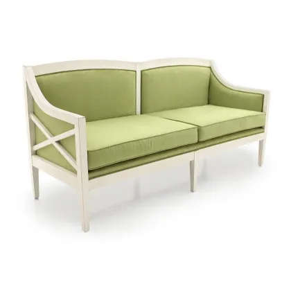 Zdjęcie Zielona elegancka sofa 3-osobowa w stylu art-deco - Sevensedie