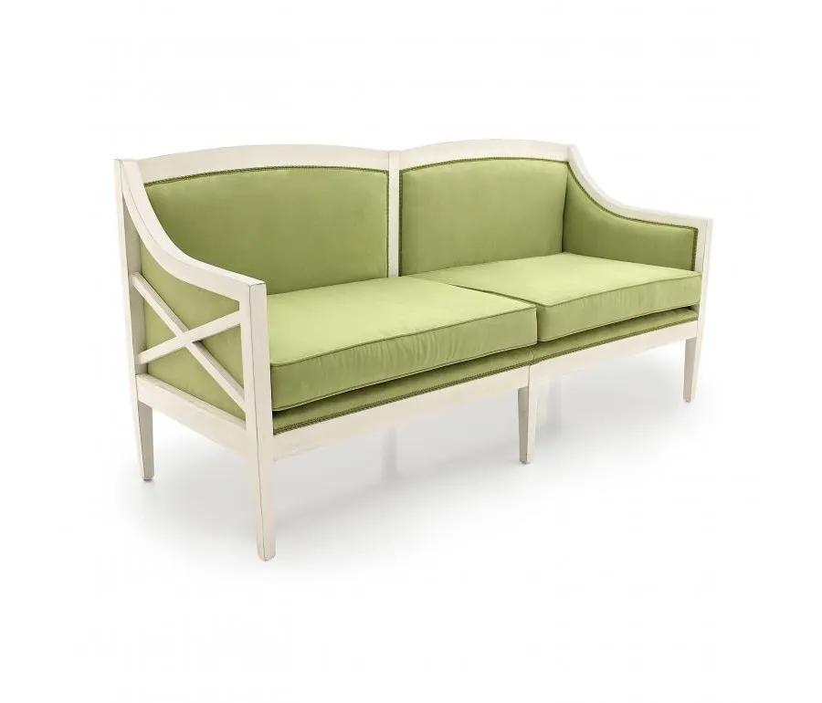 obrazek 1 Zielona elegancka sofa 3-osobowa w stylu art-deco - Sevensedie