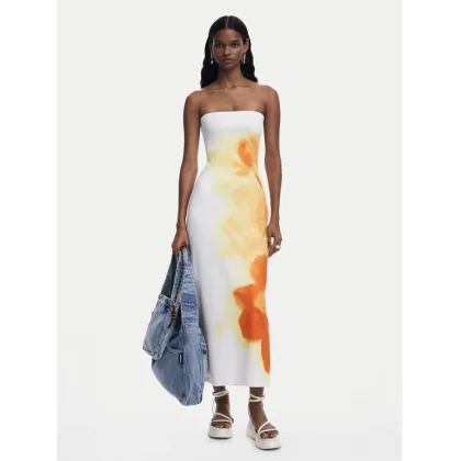 Zdjęcie Desigual Sukienka letnia Amberes 25SWVK49 Écru Slim Fit