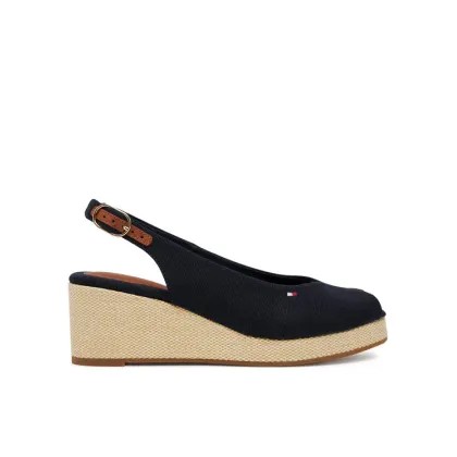 Zdjęcie Tommy Hilfiger Sandały Flag Mid Wedge Espad Slingback FW0FW08595 Granatowy