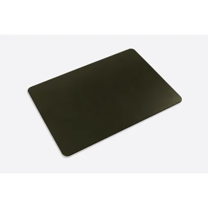 Picture Elite leather double-sided table mat in the form of a rectangle in agave green and white - for the office