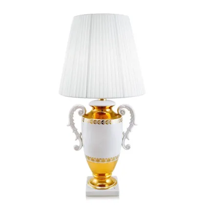 Zdjęcie Ceramiczna lampa stołowa z uchwytami - Ahura
