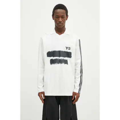 Zdjęcie Y-3 longsleeve Graphic Longsleeve Tee męski kolor biały z nadrukiem JM3233