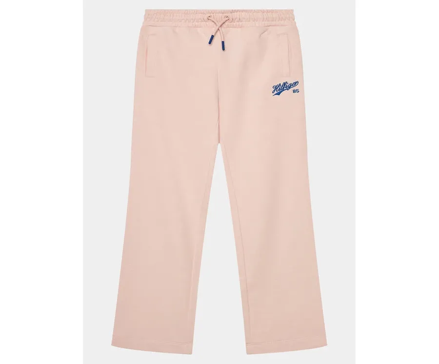 obrazek 1 Tommy Hilfiger Spodnie dresowe Hilfiger Script Wide Sweatpant KG0KG07751 Różowy Regular Fit
