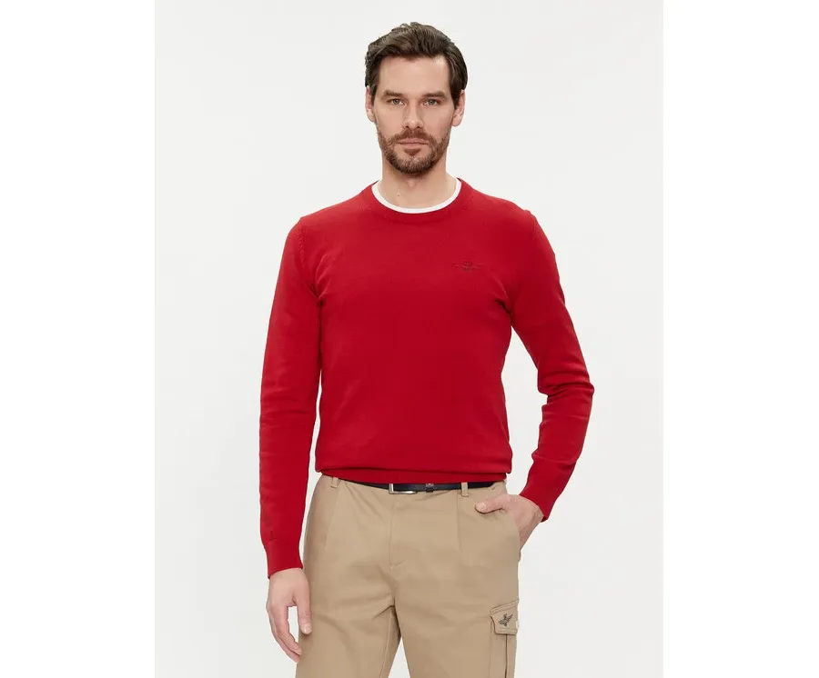 obrazek 1 Aeronautica Militare Sweter 241MA1488L506 Czerwony Slim Fit