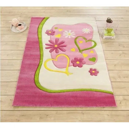 Zdjęcie Akrylowy dywan w kwiaty do pokoju dziewczynki - Cilek