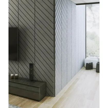 Zdjęcie 121x50,1 cm VT - PB43 (B15 czarny) JODEŁKA - Panel dekor 3D beton architektoniczny