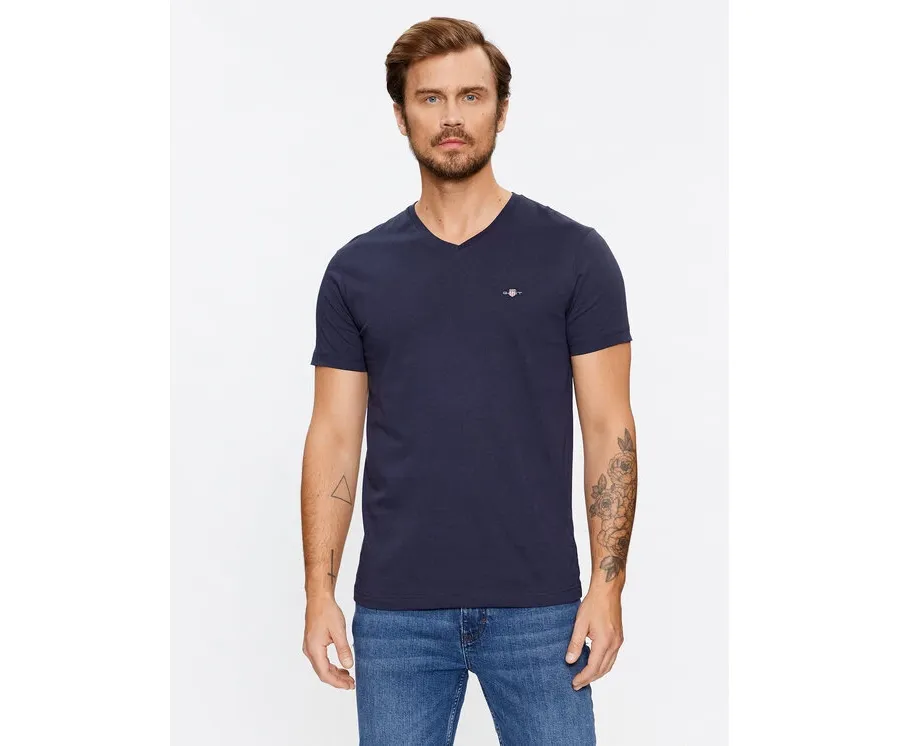 obrazek 1 Gant T-Shirt Shield 2003186 Granatowy Slim Fit