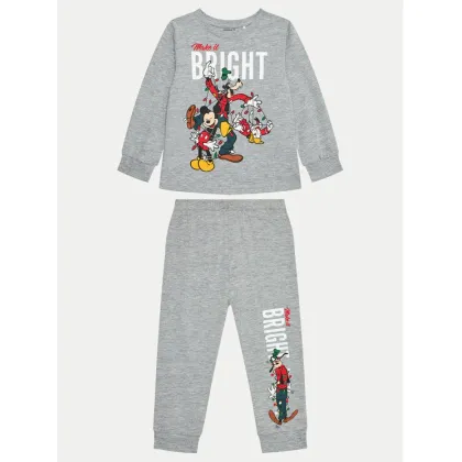 Zdjęcie NAME IT Piżama Mickey 13234179 Szary Regular Fit