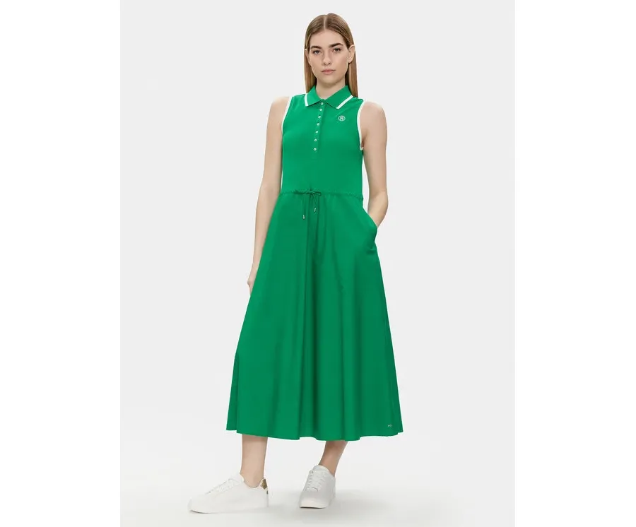 obrazek 1 Tommy Hilfiger Sukienka letnia WW0WW41272 Zielony Regular Fit