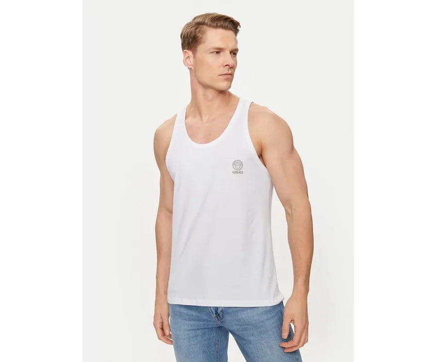 obrazek 1 Versace Tank top Medusa AUU01012 Biały Regular Fit