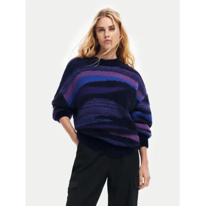 Zdjęcie Desigual Sweter Bristol 24WWJF71 Granatowy Regular Fit