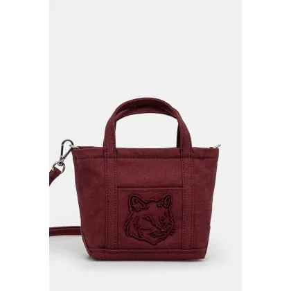 Zdjęcie Maison Kitsuné torba Fox Head Mini Tote kolor bordowy MW05106WW0107