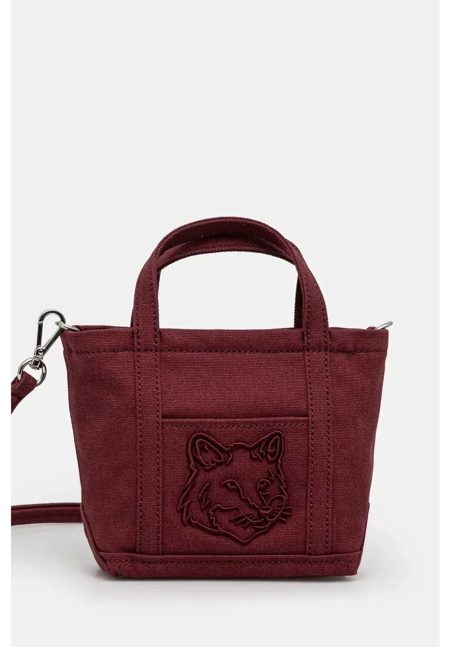 obrazek 1 Maison Kitsuné torba Fox Head Mini Tote kolor bordowy MW05106WW0107