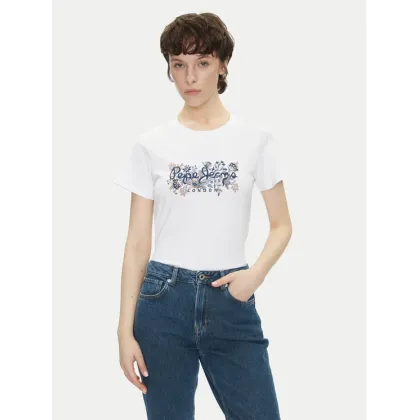Zdjęcie Pepe Jeans T-Shirt Rosalind PL506034 Biały Regular Fit