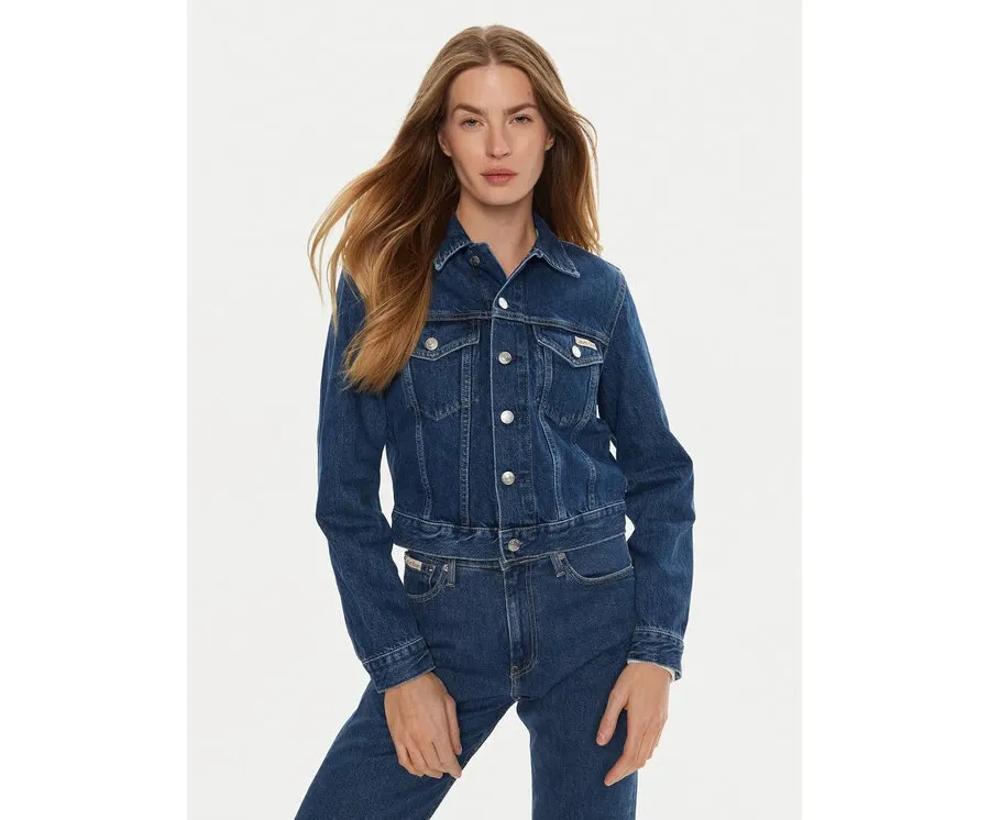 obrazek 1 Calvin Klein Jeans Kurtka jeansowa 90's J20J224043 Niebieski Regular Fit