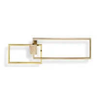 Picture Beautiful stylish towel rack from the Rectangular collection in polished brass - Il Paralume Marina