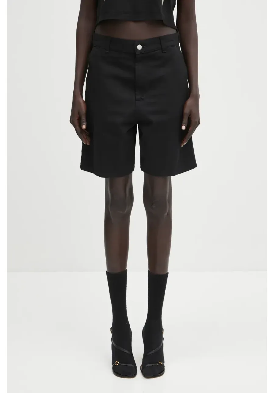 obrazek 1 Carhartt WIP szorty jeansowe Drewe Short damskie kolor czarny gładkie high waist I034834