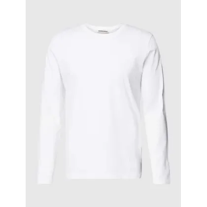 Zdjęcie Bluzka z długim rękawem i prążkowanym, okrągłym dekoltem model ‘JAANONO’