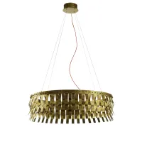 Zdjęcie Duża mosiężna lampa wisząca H.35+170xDia.120 cm