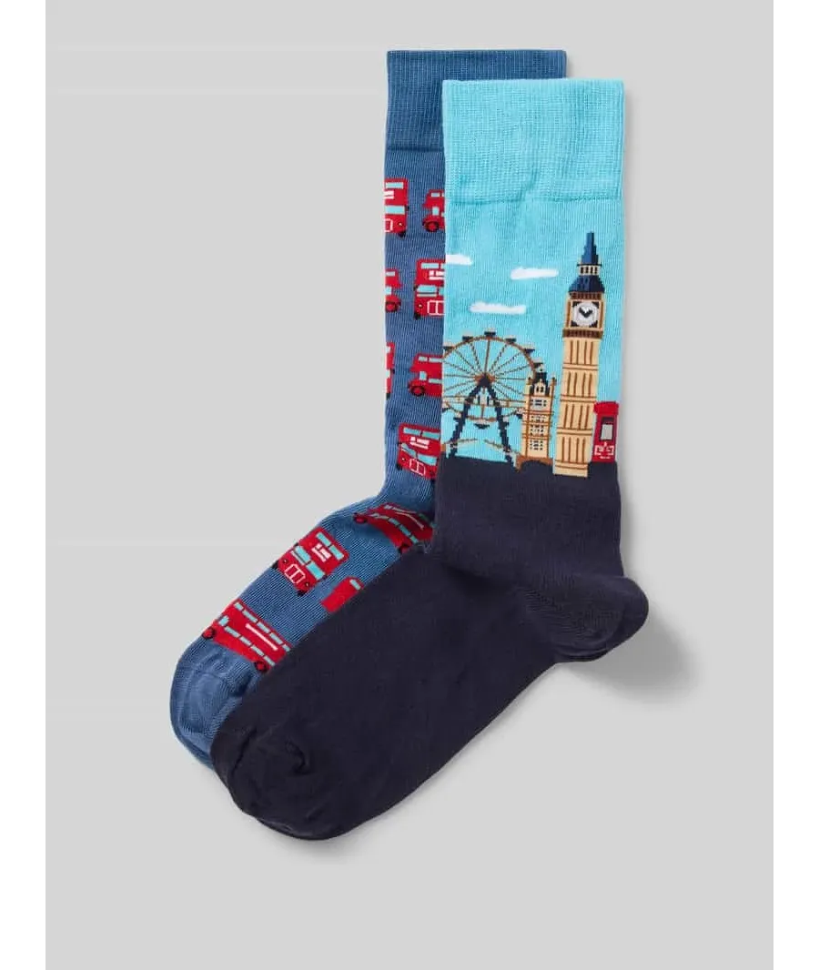 obrazek 1 Skarpety z wyhaftowanym motywem w zestawie 2 szt.