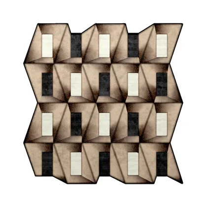 Zdjęcie Stylowy dywan o abstrakcyjnym geometrycznym wzornictwie