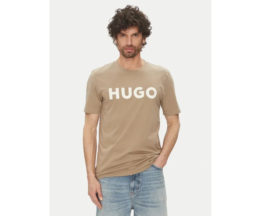 obrazek 1 HUGO T-Shirt Dulivio 50467556 Beżowy Regular Fit