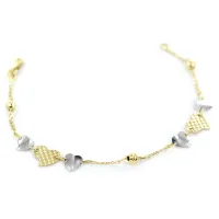 Picture Girls' gold bracelet with pendants