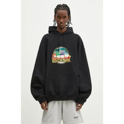 Zdjęcie VETEMENTS bluza Southpark Oversized męska kolor czarny z kapturem z nadrukiem UA66HD670B