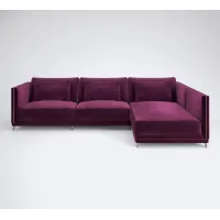 Zdjęcie Fioletowa elegancka duża sofa do wytrawnego salonu – Muranti