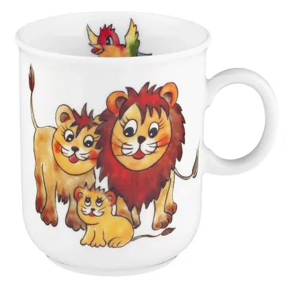Picture Stylish porcelain mug decorated with a children's animal motif - Seltmann Weiden