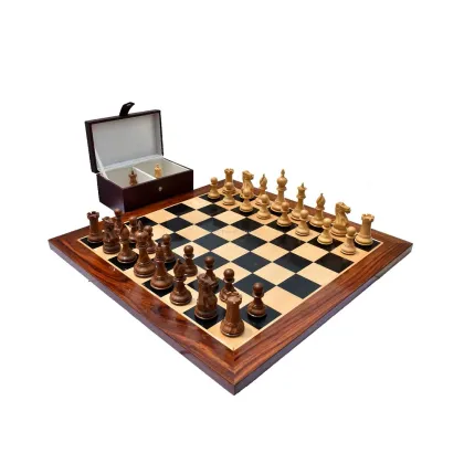 Zdjęcie Niezwykły ręcznie wykonany drewniany zestaw szachowy - The Chess Empire