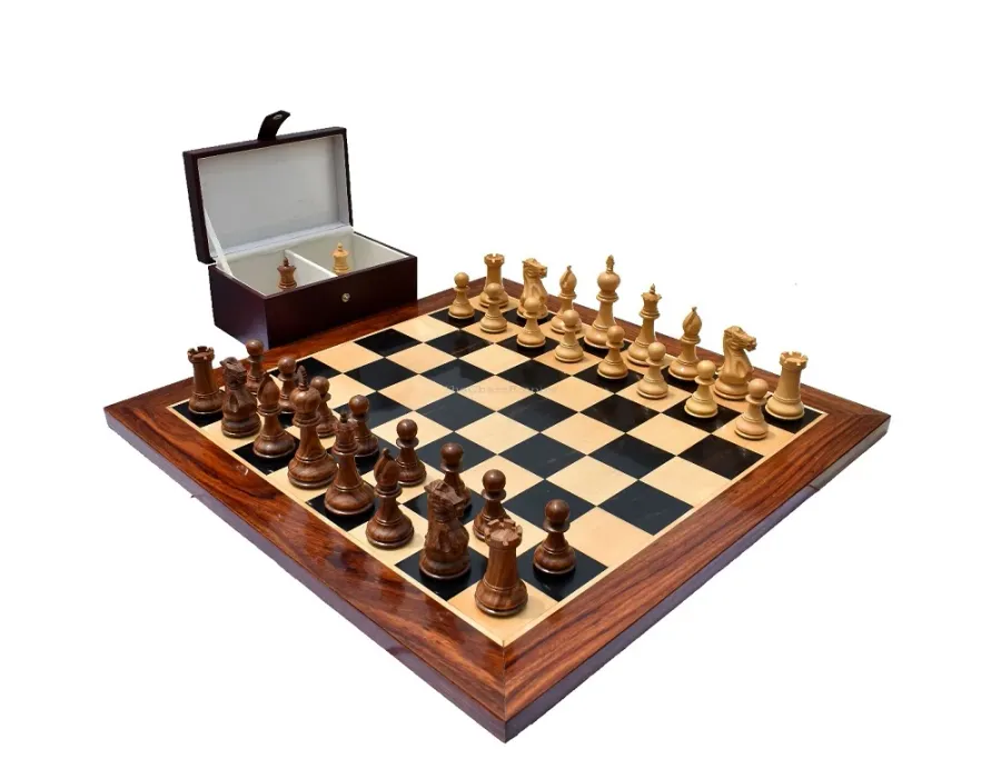 obrazek 1 Niezwykły ręcznie wykonany drewniany zestaw szachowy - The Chess Empire