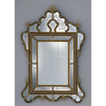 Zdjęcie Weneckie w stylu ręcznie robione i grawerowane lustro Murano