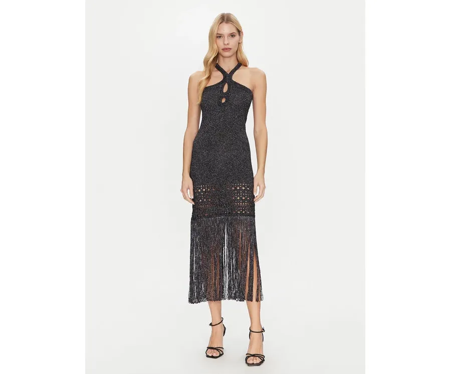 obrazek 1 Simona Corsellini Sukienka dzianinowa P25CPABO0401 Czarny Slim Fit