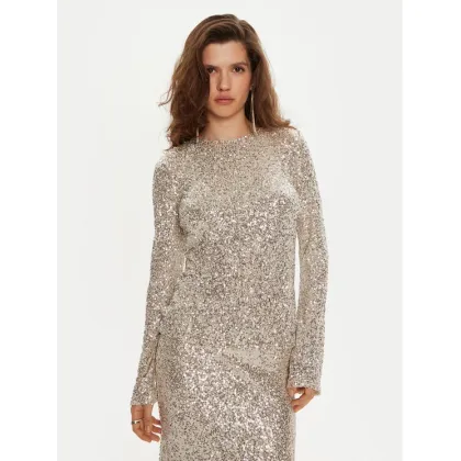 Zdjęcie Bruuns Bazaar Bluzka Ellias BBW4194 Złoty Slim Fit