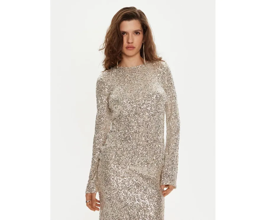 obrazek 1 Bruuns Bazaar Bluzka Ellias BBW4194 Złoty Slim Fit