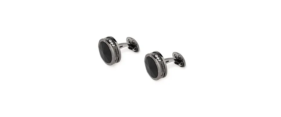 picture 1 Onyx NeroUno Linea Embellished Cufflinks