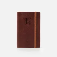 Picture Leather notebook with an eraser, embossed letter L