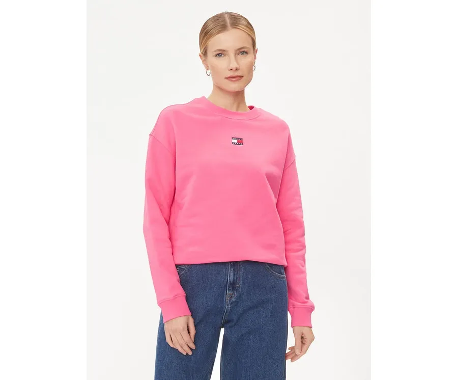 obrazek 1 Tommy Jeans Bluza Badge DW0DW17325 Różowy Boxy Fit