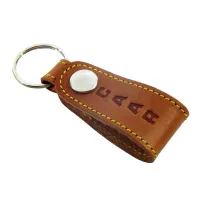 Picture The perfect gadget with a company emblem - a leather keychain