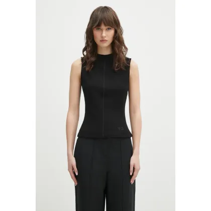 Zdjęcie Y-3 top bawełniany Fitted Tank Top kolor czarny JD1766
